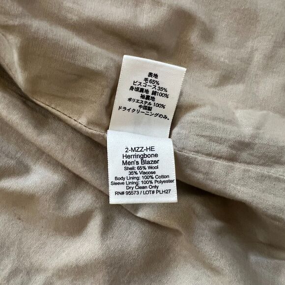 Paper Denim & Cloth Wool Herringbone Blazer 2005 Mens 4 Gray Tweed Sport Coat - Picture 6 of 10